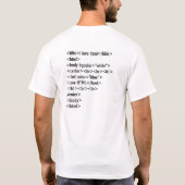 Ik hou van HTML T-shirt (Achterkant)