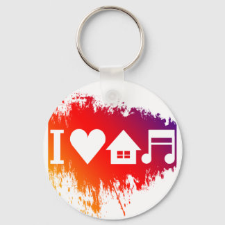 Ik hou van huismuziek sleutelhanger