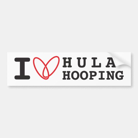 Ik hou van Hula Hooping bumper sticker (Voorkant)
