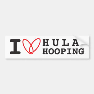 Ik hou van Hula Hooping bumpersticker