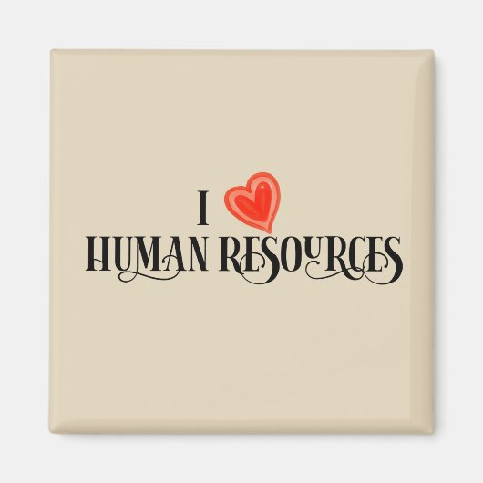 Ik hou van Human Resources HR Magneet (Voorkant)