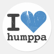 Ik hou van Humppa Blauwe Sticker