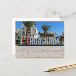 Ik hou van Hurghada Egypt Vacation Souvenir Briefkaart