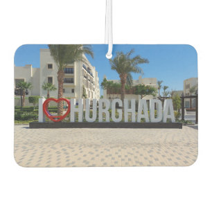 Ik hou van Hurghada Egypt Vacation Souvenir Luchtverfrisser