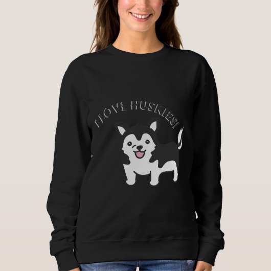 Ik hou van Huskies! Trui (Voorkant)
