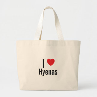 Ik hou van Hyenas Grote Tote Bag
