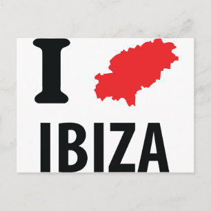 Ik hou van Ibiza contour icon Briefkaart