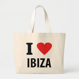 Ik hou van Ibiza icoon Grote Tote Bag