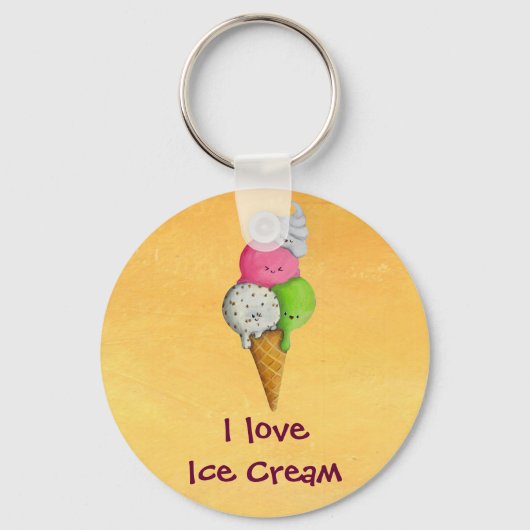 Ik hou van Ice Cream Sleutelhanger (Voorkant)