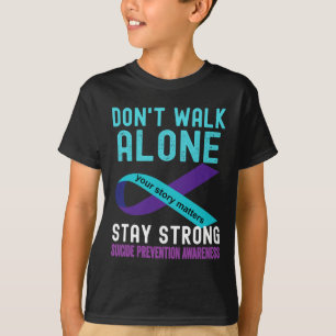 Ik hou van iemand die Blauwgroen-Paarse zelfmoord  T-shirt
