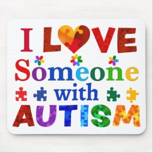 Ik hou van iemand met AUTISM Muismat