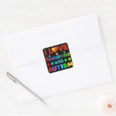 Ik hou van iemand met AUTISM Vierkante Sticker (Envelop)
