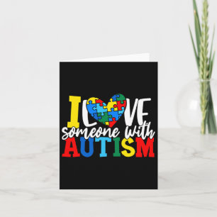 Ik hou van iemand met Autisme Autistic Awareness 1 Kaart