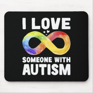 Ik hou van iemand met autisme bewustzijn Rainbow I Muismat