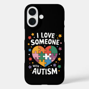 Ik hou van iemand met autisme, bewustzijn van auti iPhone 16 hoesje
