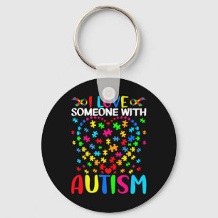 Ik hou van iemand met autisme puzzel hart advocate sleutelhanger