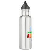 Ik hou van iemand met autisme Rainbow Monogram Waterfles (Links)