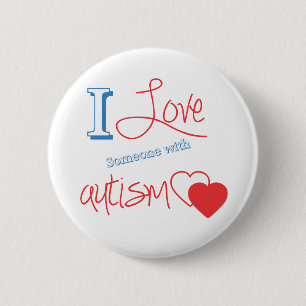 Ik hou van iemand met autisme! ronde button 5,7 cm