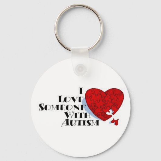 Ik hou van iemand met autisme sleutelhanger (Voorkant)