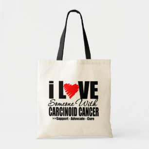 Ik hou van iemand met CARCINOID CANCER Gifts Tote Bag