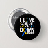 Ik hou van iemand met downsyndroom ronde button 5,7 cm (Voorkant /achterkant)