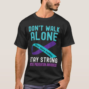 Ik hou van iemand met een Blauwgroen-paarse zelfmo T-shirt