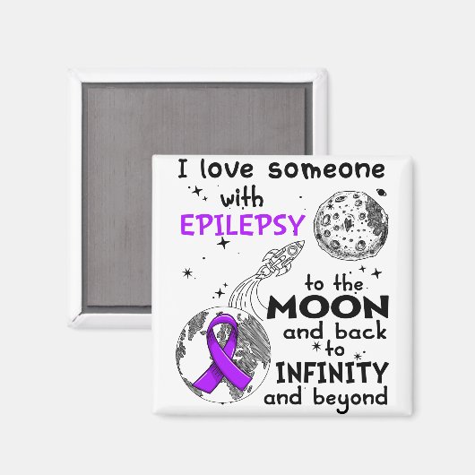 Ik hou van iemand met Epilepsy Bewustheid Magneet (Voorkant / Achterkant)