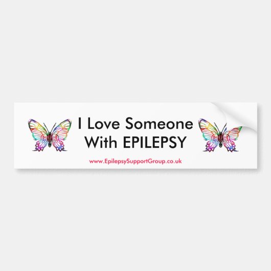 Ik hou van iemand met EPILEPSY Bumpersticker (Voorkant)