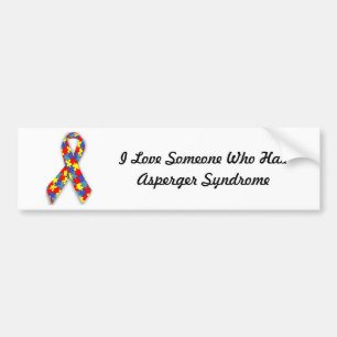Ik hou van iemand met het aspergersyndroom bumpersticker
