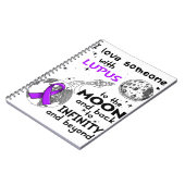 Ik hou van iemand met Lupus Awareness Notitieboek (Linkerzijde)