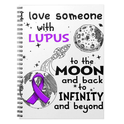 Ik hou van iemand met Lupus Awareness Notitieboek (Voorkant)