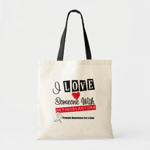 Ik hou van iemand met Retinoblastoma Tote Bag