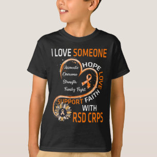 Ik hou van iemand met RSD CRPS Awareness Sunflower T-shirt