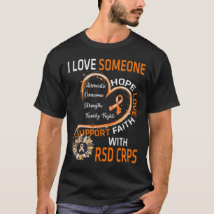 Ik hou van iemand met RSD CRPS Awareness Sunflower T-shirt