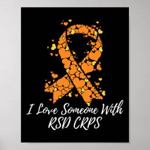 Ik hou van iemand met RSD CRPS bewustzijn Poster
