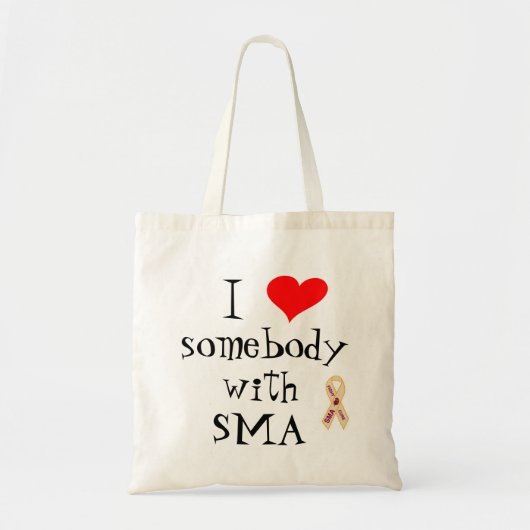 Ik hou van iemand met SMA Awareness Canvas tas (Voorkant)