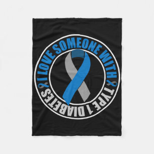 Ik hou van iemand met type 1 diabetes fleece deken