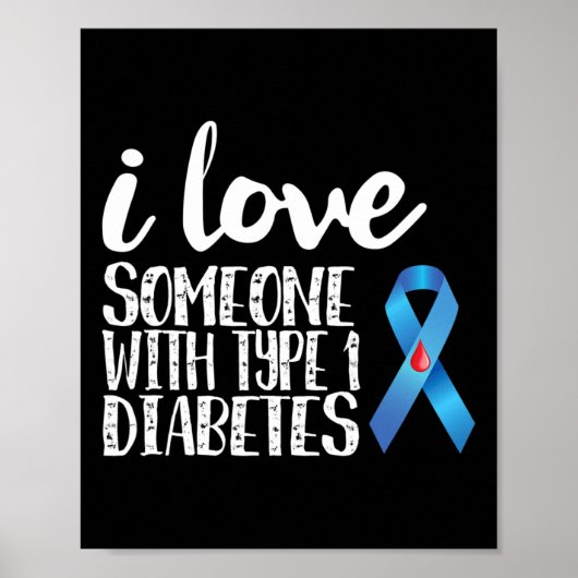 Ik hou van iemand met type 1 diabetes voorlichting poster (Voorkant)