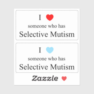 Ik hou van iemand Selectief Mutisme Vinyl Sticker