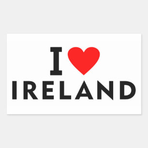 Ik hou van Ierland als een hartslagtoerisme i Rechthoekige Sticker