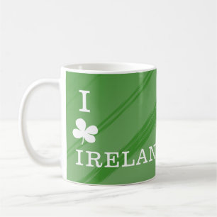 Ik hou van Ierland Green Pattern Koffiemok