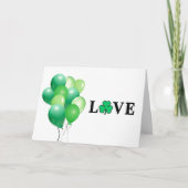IK HOU van Ierland Groene Ballon Modern Elegant Kaart (Voorkant)