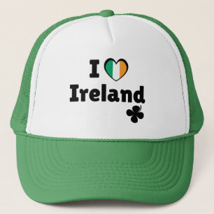 Ik hou van Ierland Ierse vlag Hart & Shamrock (Zwa Trucker Pet