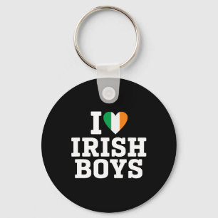 Ik hou van Ierse jongens Ierland vlag hart St Patr Sleutelhanger