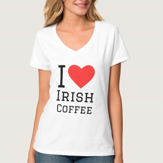Ik hou van Ierse koffie T-shirt (Voorkant)