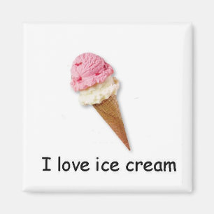 Ik hou van ijs Double Dip Cone Magnet Magneet