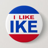 Ik hou van Ike Campaign Button (Voorkant)