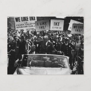 Ik hou van Ike Dwight D. Eisenhower-campagne Briefkaart