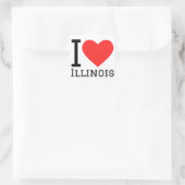 Ik hou van Illinois Vierkante Sticker (Tas)