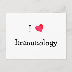 Ik hou van immunologie briefkaart